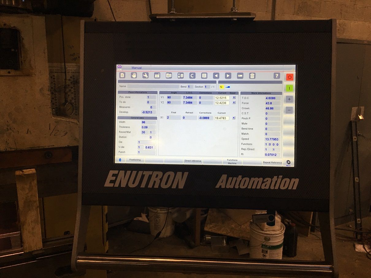 Enu640T CNC control retrofit solution for Wysong press brakes. Increase productivity and efficiency. Simple to program. CNC control retrofits for Wysong.