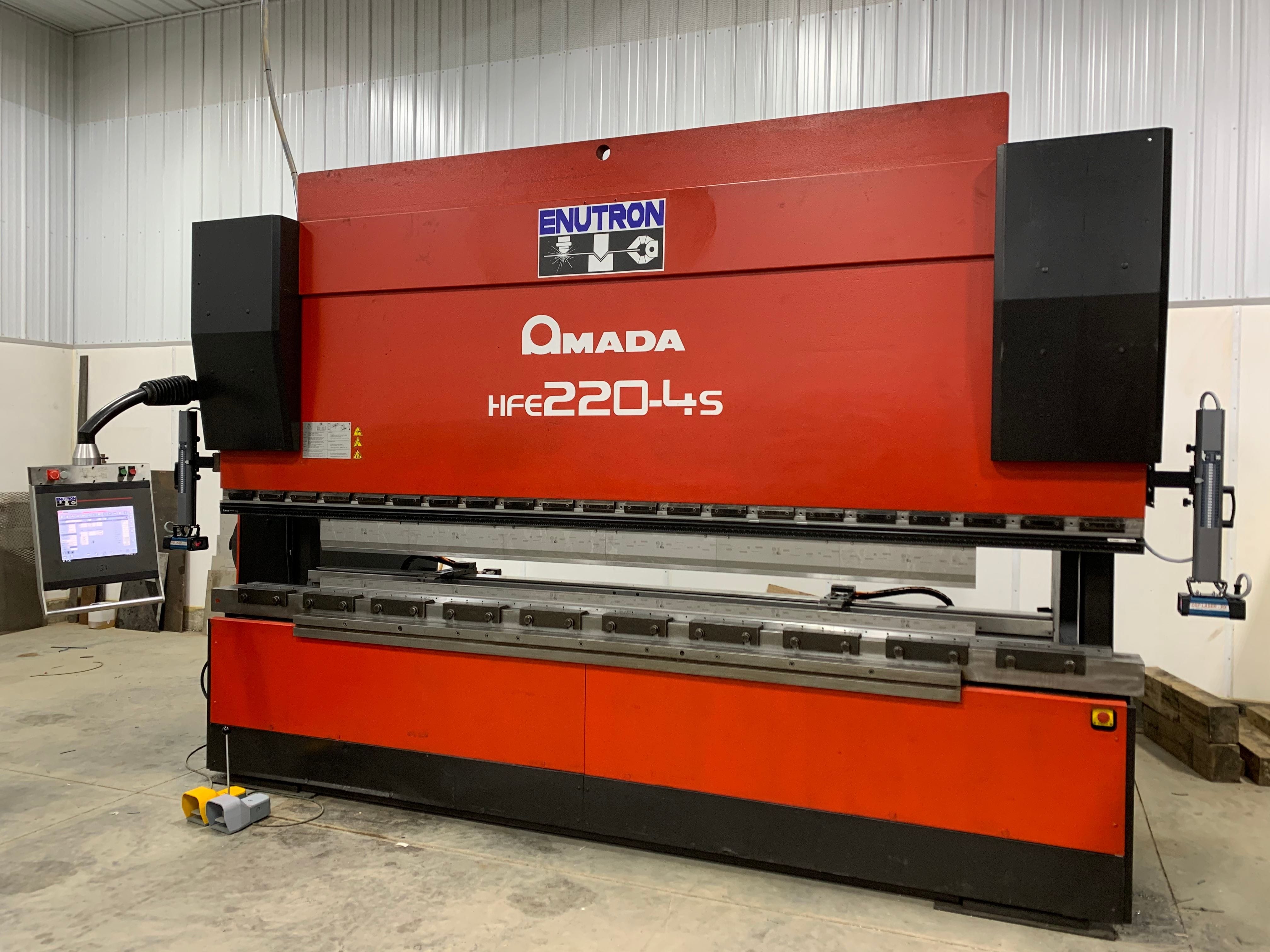 ENUTRON provides complete Amada press brake control retrofit and upgrades for all models. Control and backgauge packages available.